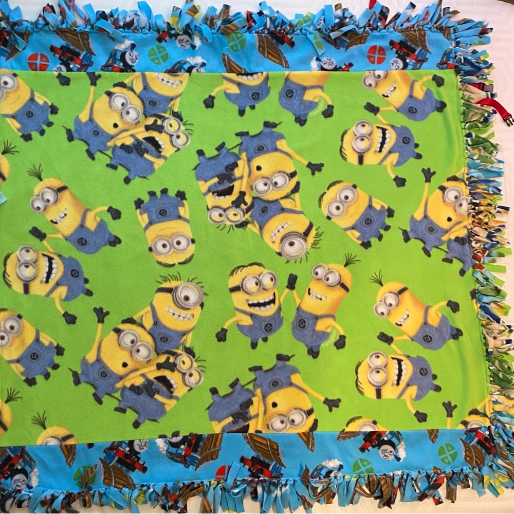 Micro Fleece Toddler Blanket Handmade Sewn Thomas The Train Minions Toy Story